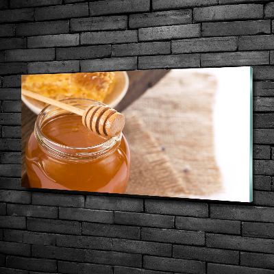 Cuadro de cristal templado moderno horizontal Miel
