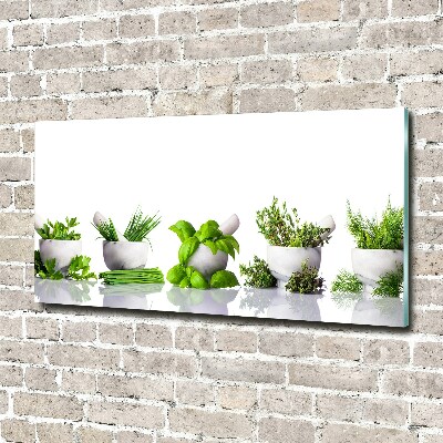 Foto en cristal de alta calidad con impresión uv horizontal Hierbas