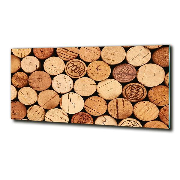 Foto en cristal de alta calidad con impresión uv horizontal corchos de vino