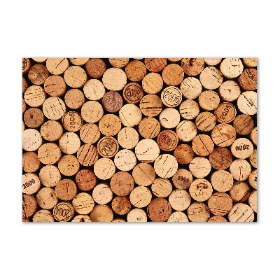 Foto en cristal de alta calidad con impresión uv horizontal corchos de vino