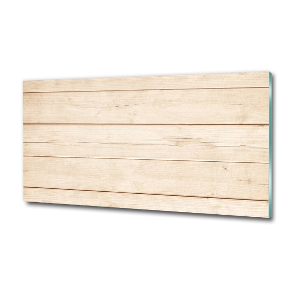 Foto en cristal de alta calidad con impresión uv horizontal Fondo de madera