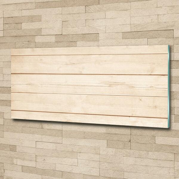 Foto en cristal de alta calidad con impresión uv horizontal Fondo de madera