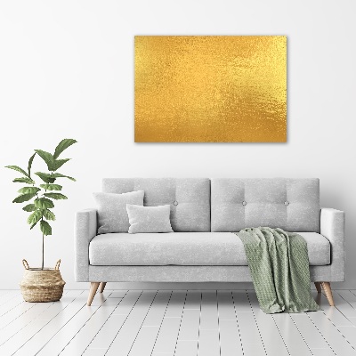 Cuadro de cristal templado moderno horizontal Fondo de lámina de oro