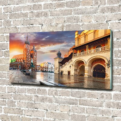 Foto en cristal de alta calidad con impresión uv horizontal Cracovia, Polonia