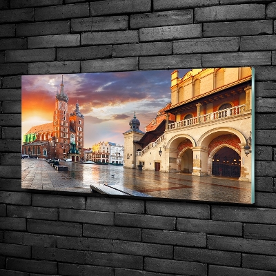 Foto en cristal de alta calidad con impresión uv horizontal Cracovia, Polonia