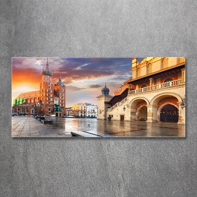 Foto en cristal de alta calidad con impresión uv horizontal Cracovia, Polonia