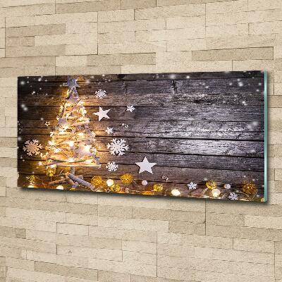 Foto en cristal de alta calidad con impresión uv horizontal Árbol de Navidad iluminado