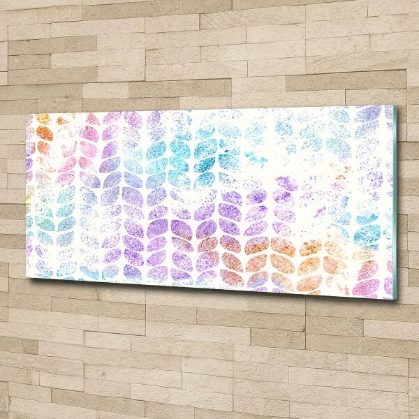 Fotoobraz na ścianę szklany Kolorowe listki