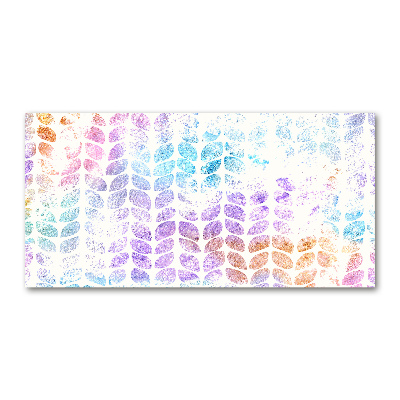 Impresión en cristal con acabado brillante horizontal Hojas coloridas