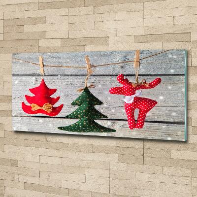 Cuadro de cristal templado moderno horizontal Decoraciones en una cuerda