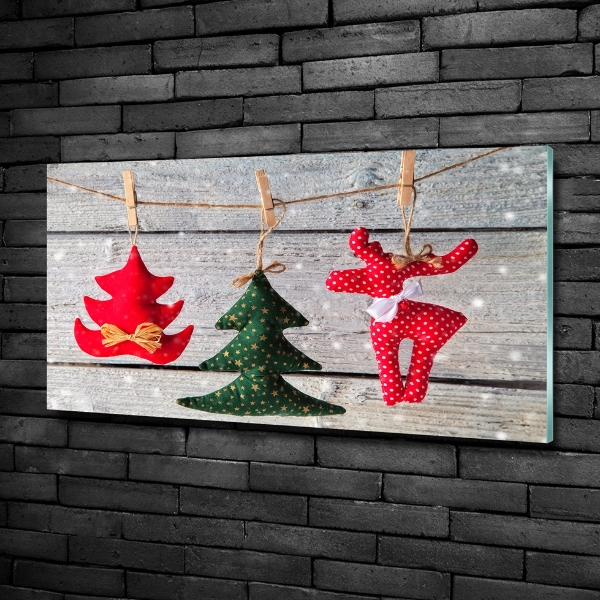 Cuadro de cristal templado moderno horizontal Decoraciones en una cuerda