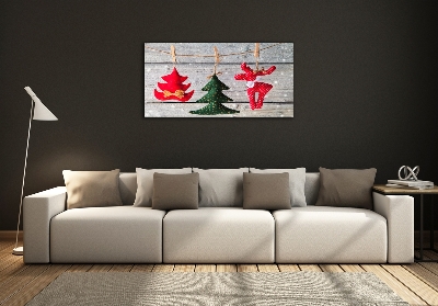 Cuadro de cristal templado moderno horizontal Decoraciones en una cuerda