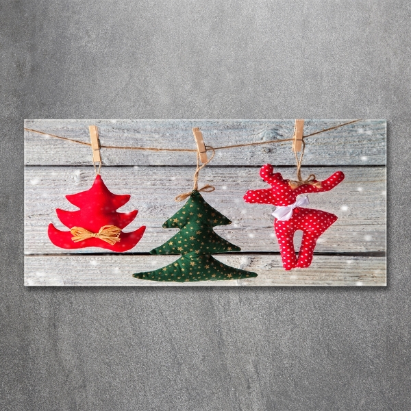 Cuadro de cristal templado moderno horizontal Decoraciones en una cuerda