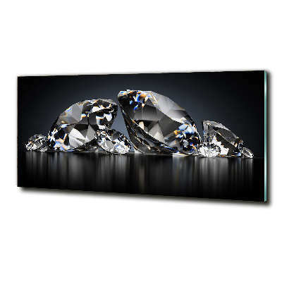 Cuadro de cristal templado moderno horizontal Diamantes