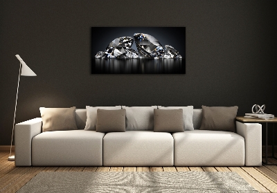 Cuadro de cristal templado moderno horizontal Diamantes