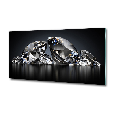 Cuadro de cristal templado moderno horizontal Diamantes