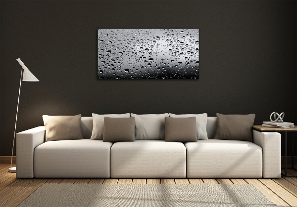 Impresión en cristal con acabado brillante horizontal Gotas de agua