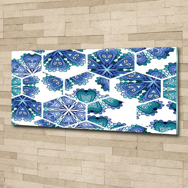 Foto en cristal de alta calidad con impresión uv horizontal Elementos del mandala