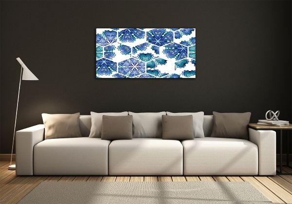 Foto en cristal de alta calidad con impresión uv horizontal Elementos del mandala