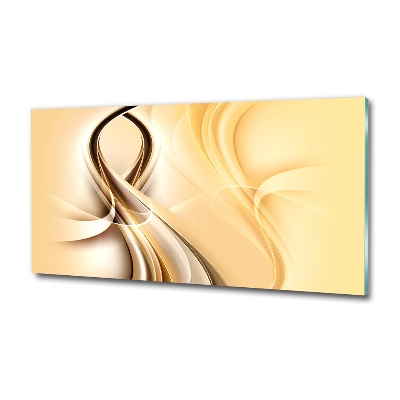 Cuadro decorativo de vidrio para salón horizontal Ondas abstractas