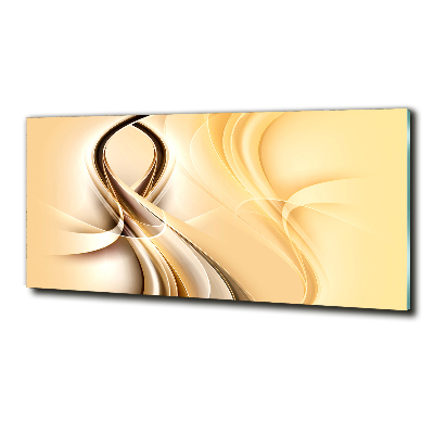 Cuadro decorativo de vidrio para salón horizontal Ondas abstractas