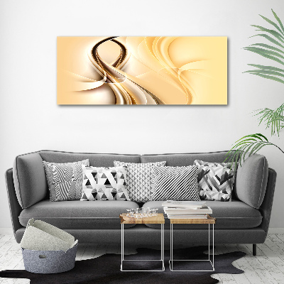 Cuadro decorativo de vidrio para salón horizontal Ondas abstractas