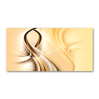 Cuadro decorativo de vidrio para salón horizontal Ondas abstractas