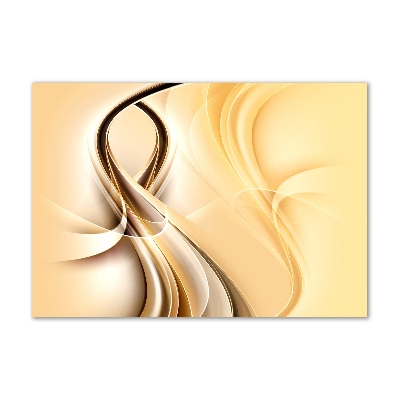 Cuadro decorativo de vidrio para salón horizontal Ondas abstractas