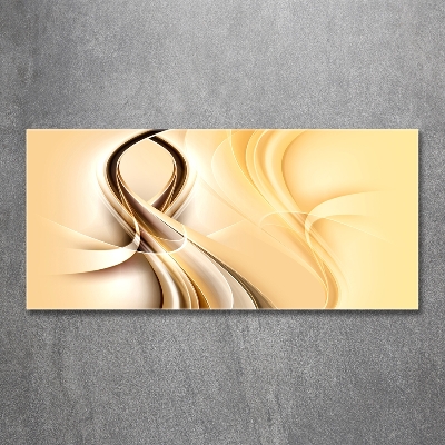 Cuadro decorativo de vidrio para salón horizontal Ondas abstractas