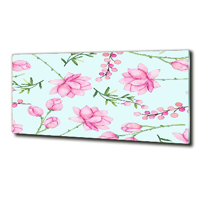 Foto en cristal de alta calidad con impresión uv horizontal Flores y bayas