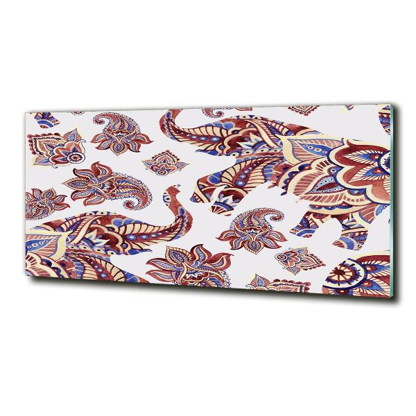 Impresión en cristal con acabado brillante horizontal Adornos de elefante