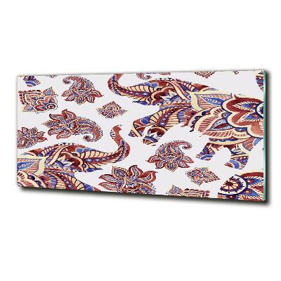 Impresión en cristal con acabado brillante horizontal Adornos de elefante