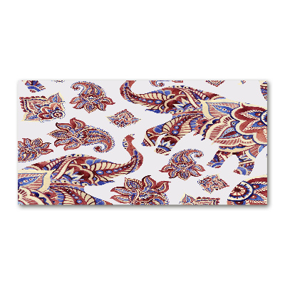 Impresión en cristal con acabado brillante horizontal Adornos de elefante