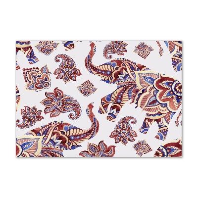 Impresión en cristal con acabado brillante horizontal Adornos de elefante