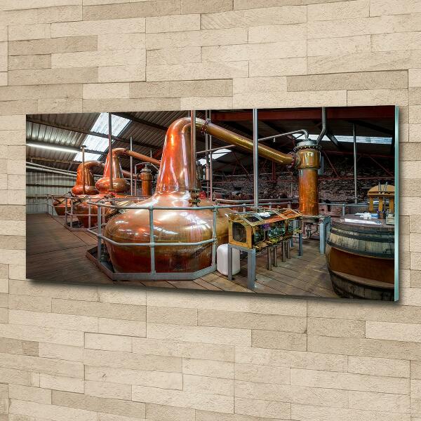 Cuadro decorativo de vidrio para salón horizontal Cervecería