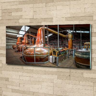 Cuadro decorativo de vidrio para salón horizontal Cervecería