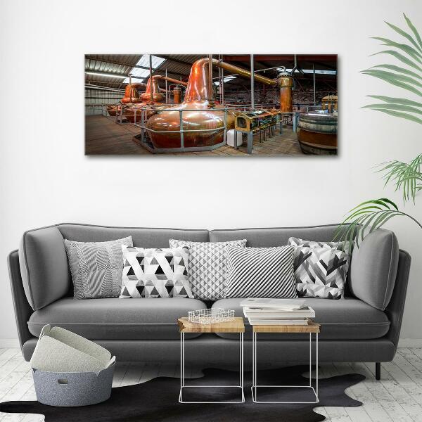 Cuadro decorativo de vidrio para salón horizontal Cervecería