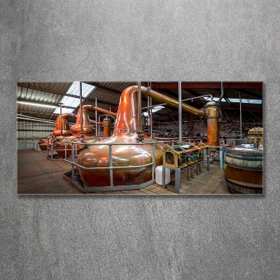 Cuadro decorativo de vidrio para salón horizontal Cervecería