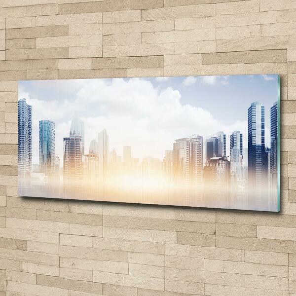 Impresión en cristal con acabado brillante horizontal Rascacielos