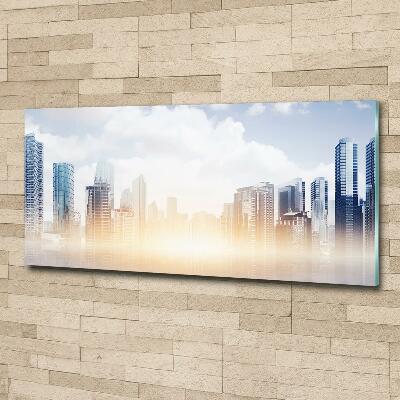 Impresión en cristal con acabado brillante horizontal Rascacielos