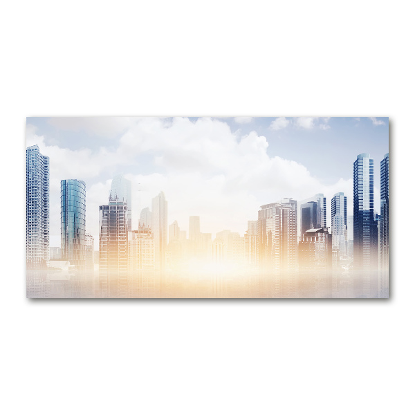 Impresión en cristal con acabado brillante horizontal Rascacielos
