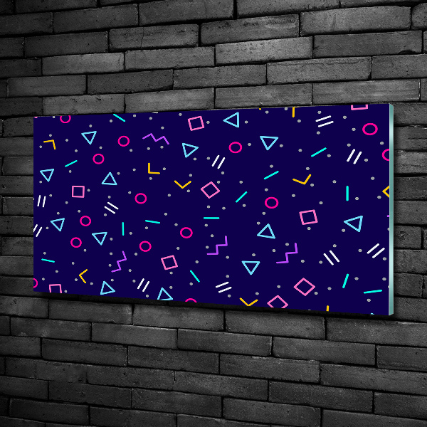 Impresión en cristal con acabado brillante horizontal Fondo geométrico