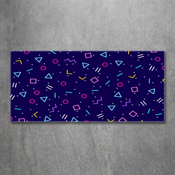 Impresión en cristal con acabado brillante horizontal Fondo geométrico