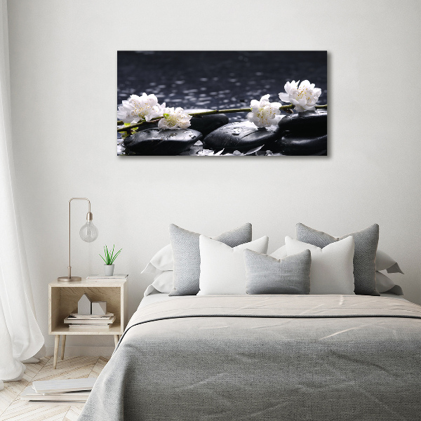 Impresión en cristal con acabado brillante horizontal Flor de cerezo