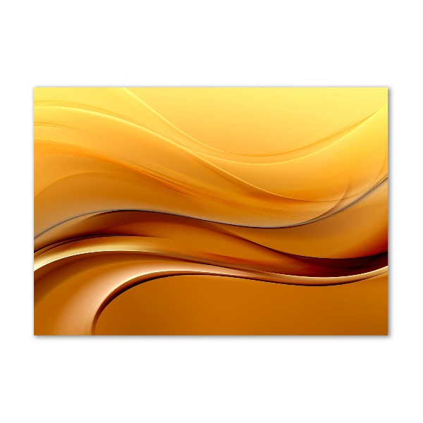 Cuadro de cristal templado moderno horizontal Fondo de ondas