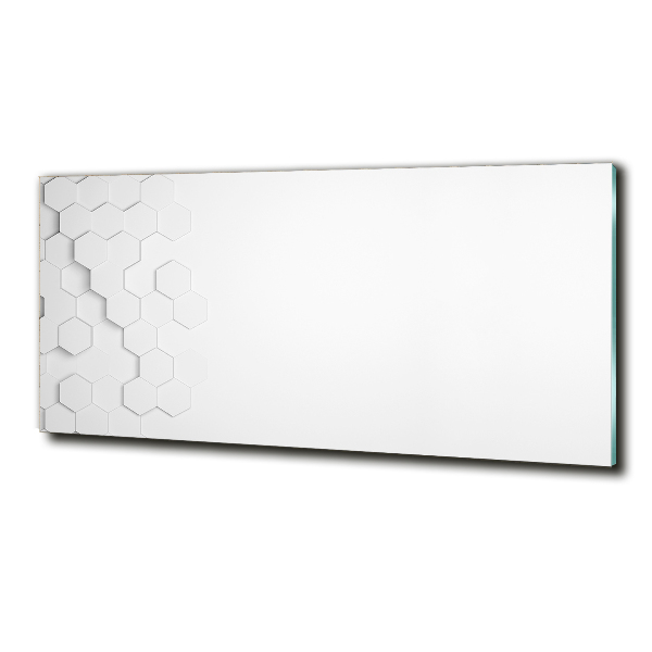 Impresión en cristal con acabado brillante horizontal Fondo de hexágonos