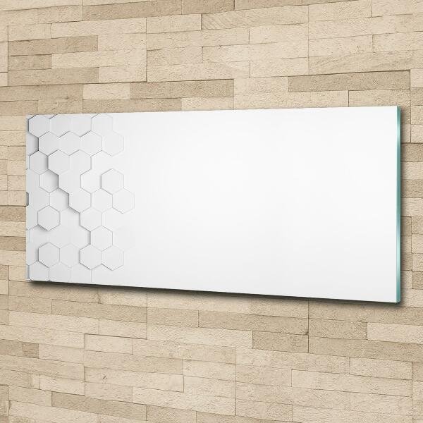 Impresión en cristal con acabado brillante horizontal Fondo de hexágonos