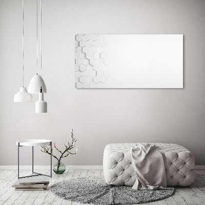 Impresión en cristal con acabado brillante horizontal Fondo de hexágonos