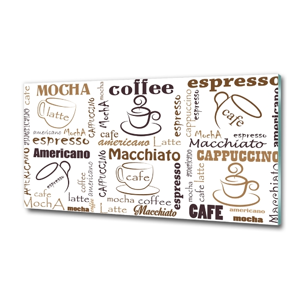 Cuadro de cristal templado moderno horizontal Hora del café