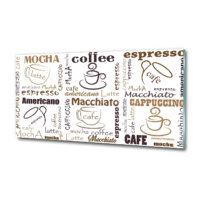 Cuadro de cristal templado moderno horizontal Hora del café